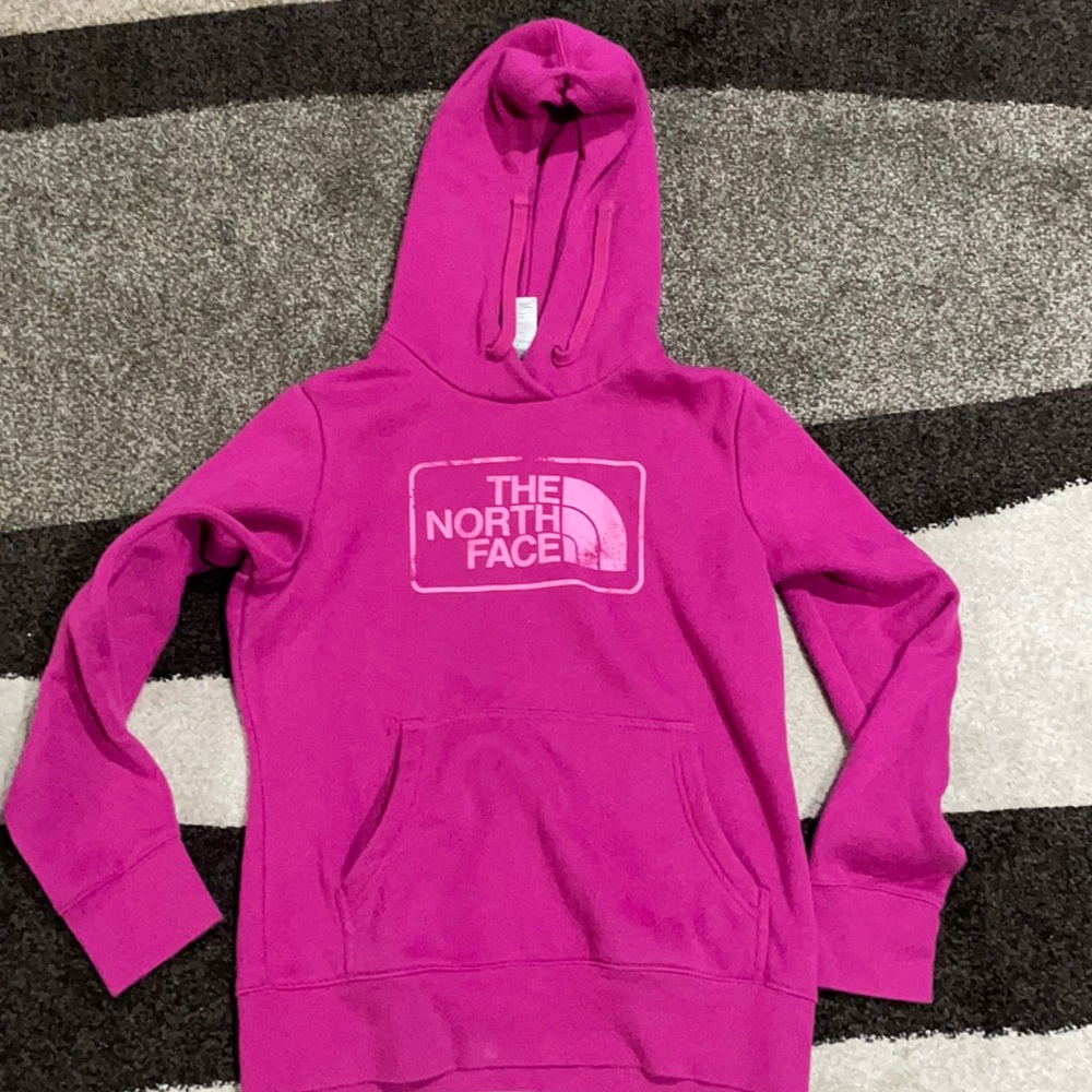 The North face pullover hoodie fleece inside